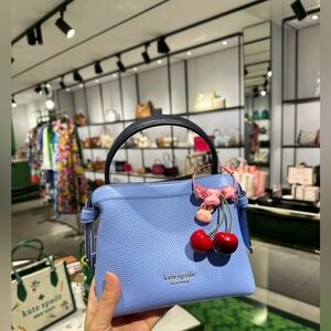 🐳🫐kate spade boutique bag Knott MINI Crossbody Tote Genie Blue Multi NWT